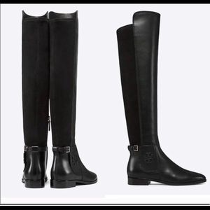 Tory Burch Black Wyatt Over the Knee Boot